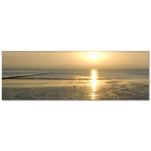 Sonnenuntergang-Nordsee-Watt